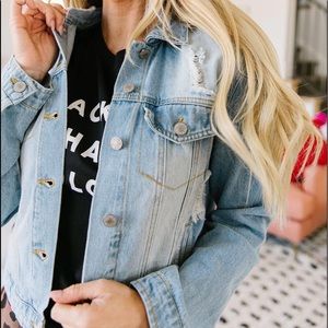 Distressed Denim Jacket